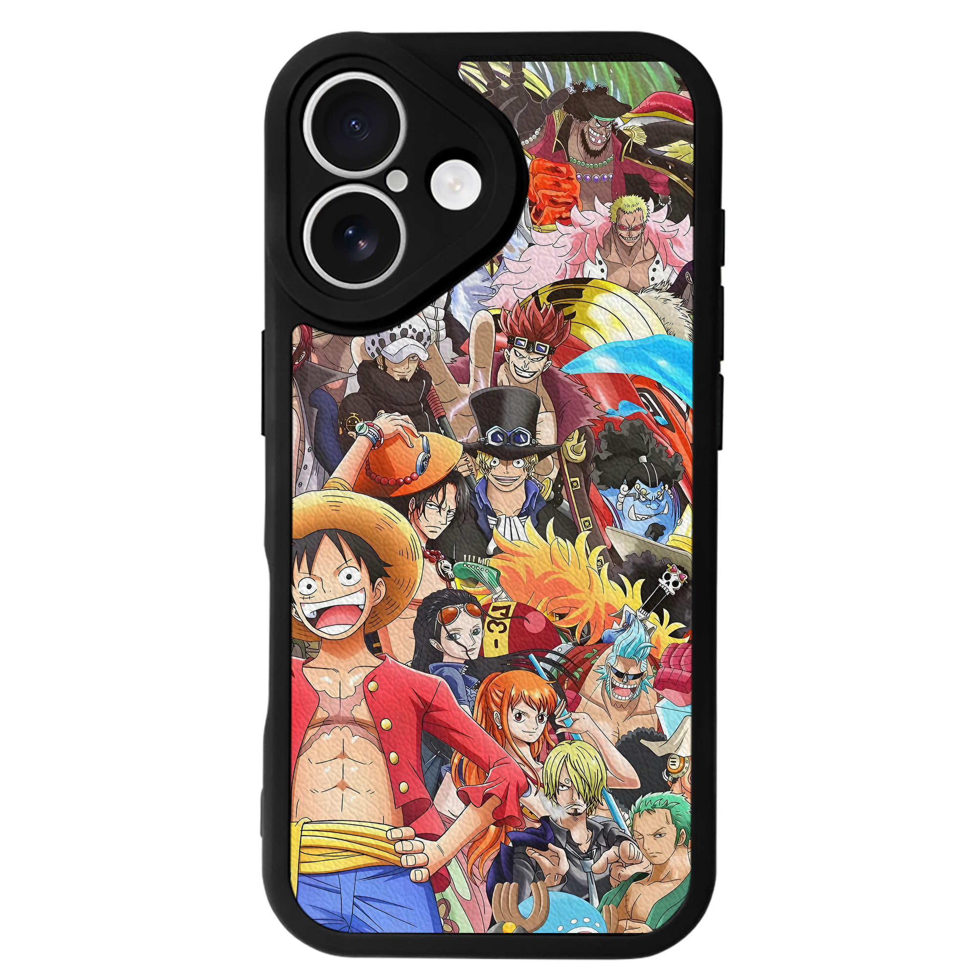 （画像用） ワンピース ONE PIECE 【iPhone 16シリーズ対応】シリコンスマホケース（レザー調） 材質：シリコン